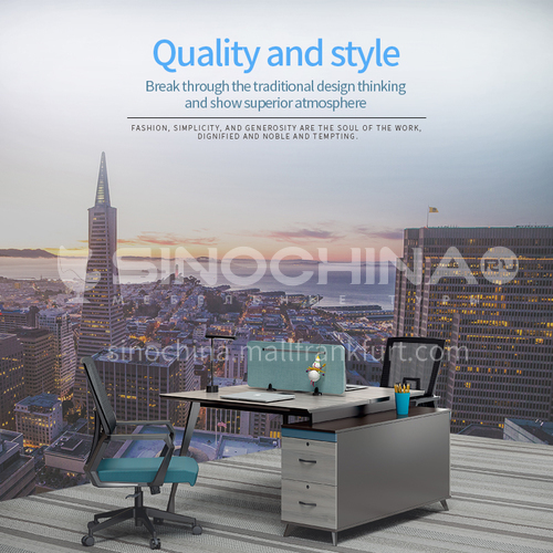 AB-ALW-1412A- Modern office furniture, staff desk, healthy and environmentally friendly board, steel frame desk
